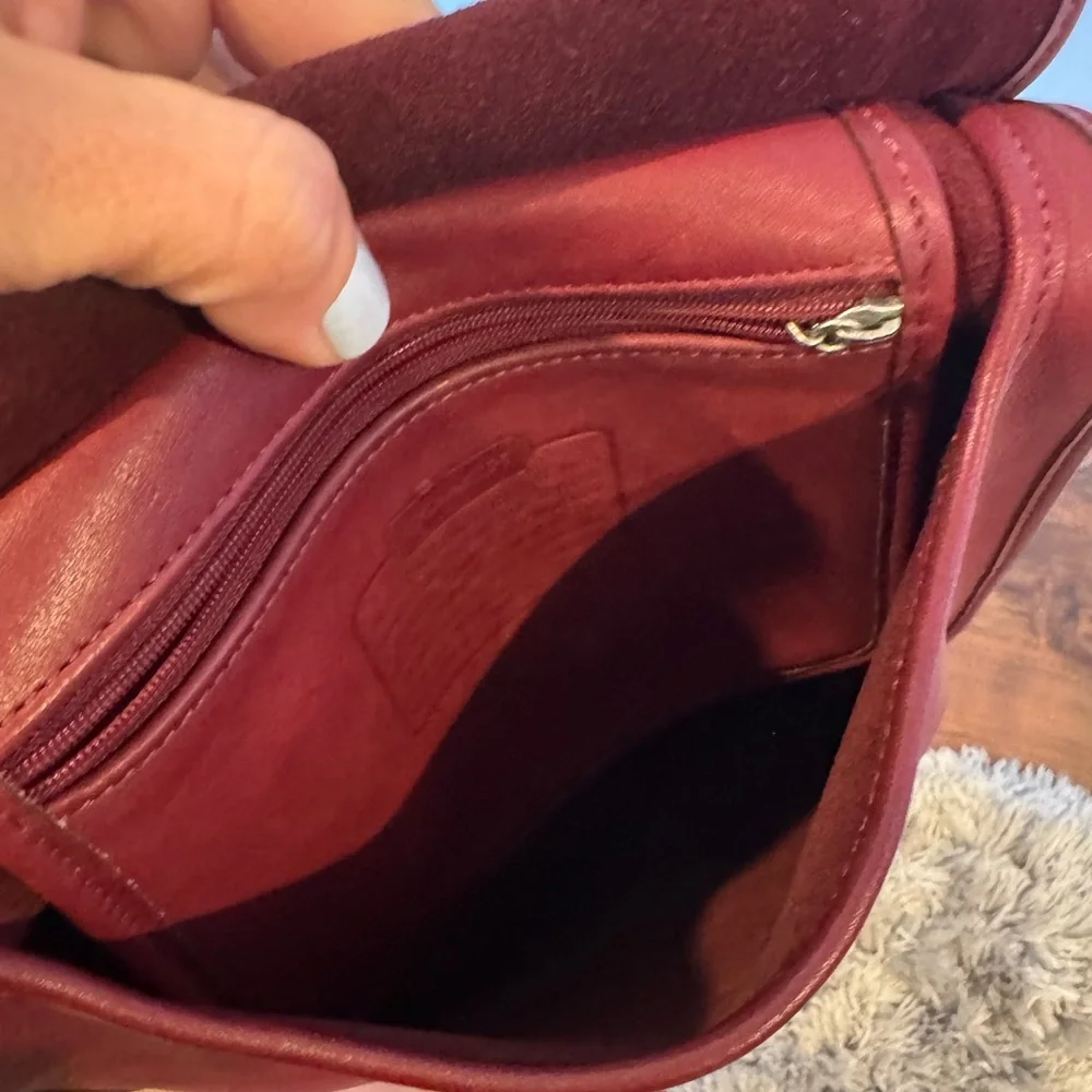 Coach Burgundy Crossbody Bag - Picture 7 of 8